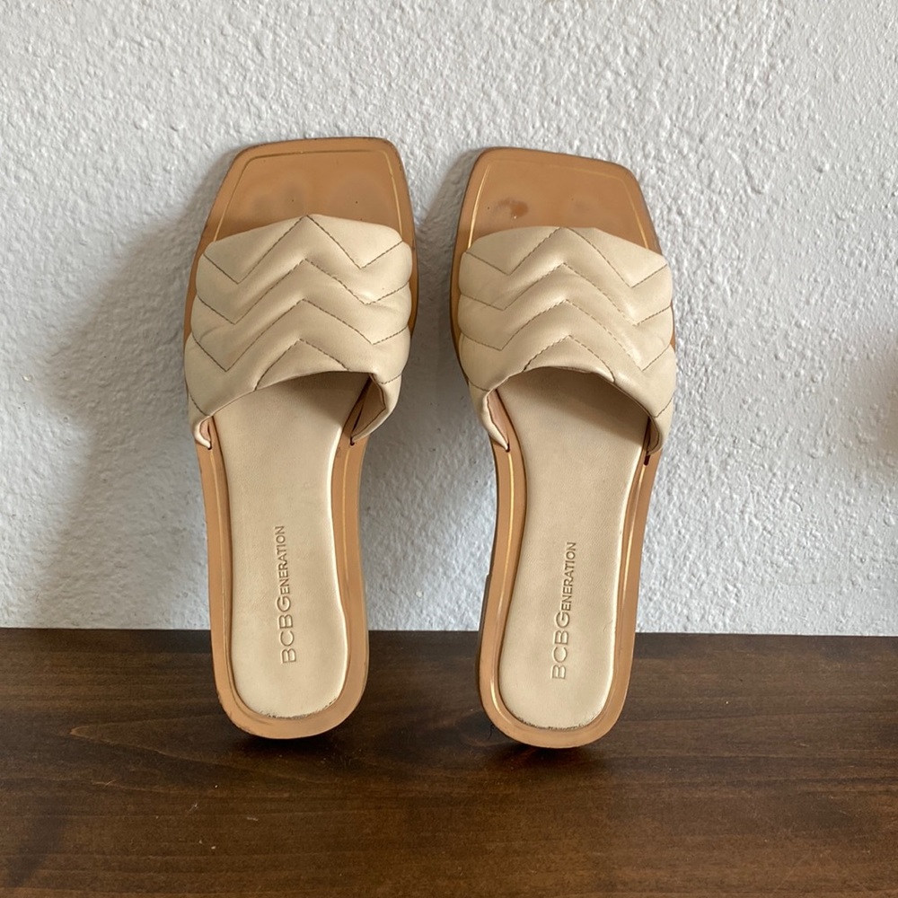 Quilted BCBG sandals